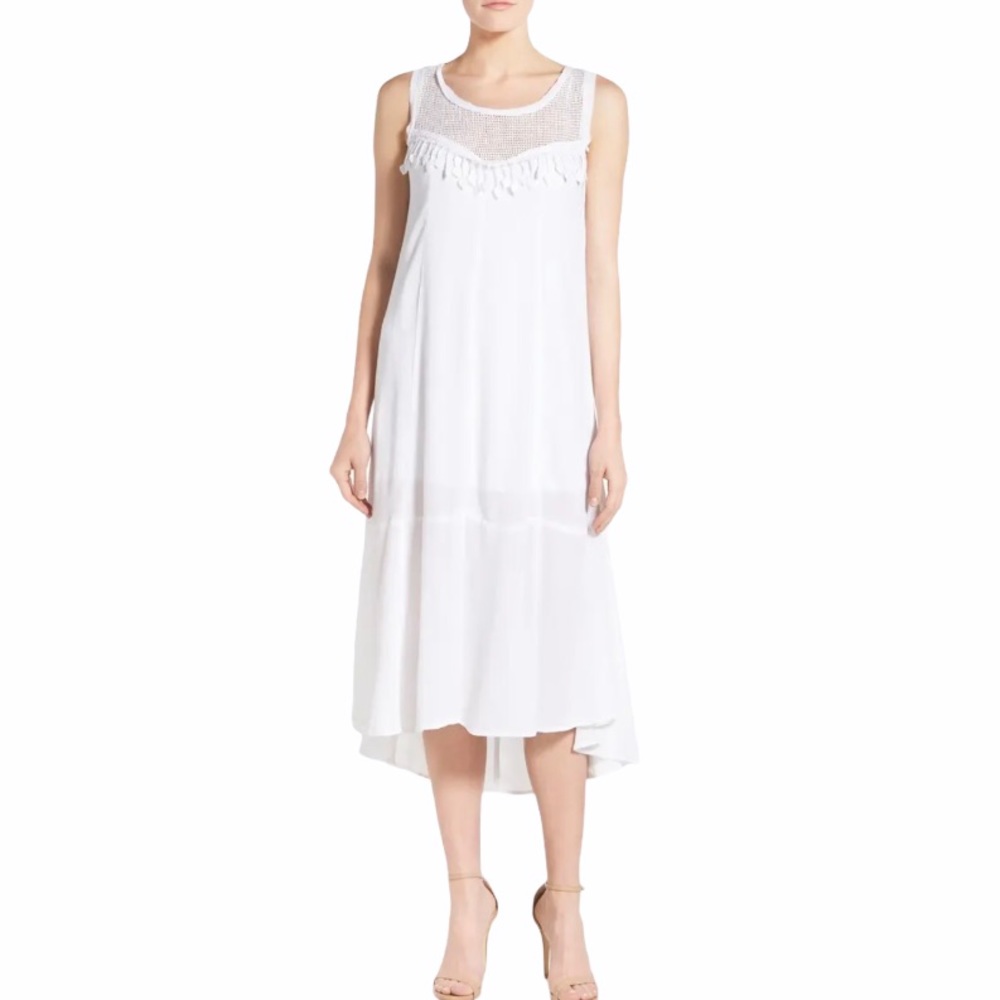 Wit & Wisdom Chandelier Trim High Low Shift Dress